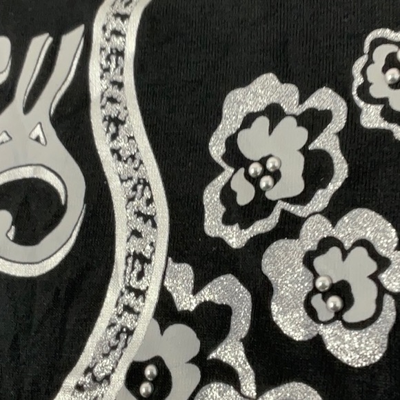 NWT Juicy Couture Women’s black/gray long sleeve logo tee, size M - Picture 6 of 8